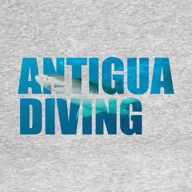 Antigua Diving – Scuba Diver Design – Shark by BlueTodyArt